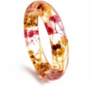 Multicolor Floral Resin Bangle