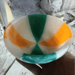 Tri-Color Marble Decorative Bowl